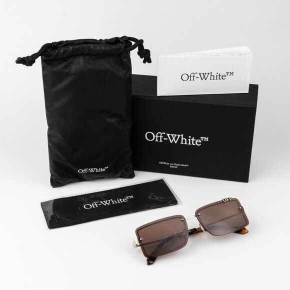 SALE!!! Off-White TAMPA Women Sunglasses Brown Rectangular OERI13N TAMPA 7664 main image 7